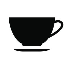 Hot coffee cup vector icon