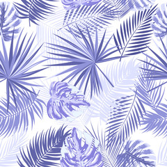 Tropical vector violet seamless pattern.