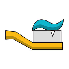 Dental care toothbrush cartoon