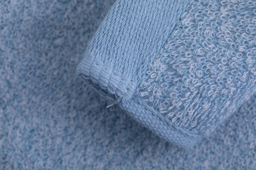 Fabric detail of blue towel