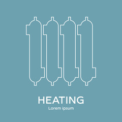 Line style icon of utilities. Symbol of heating. Clean and modern vector illustration for design, web.