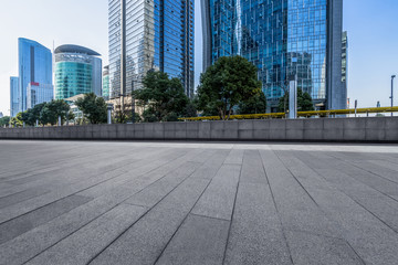 empty and modern square in modern city.