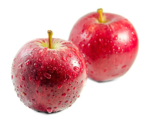 red apples isolated on white background
