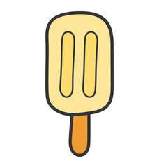 Ice stick icon in doodle design.