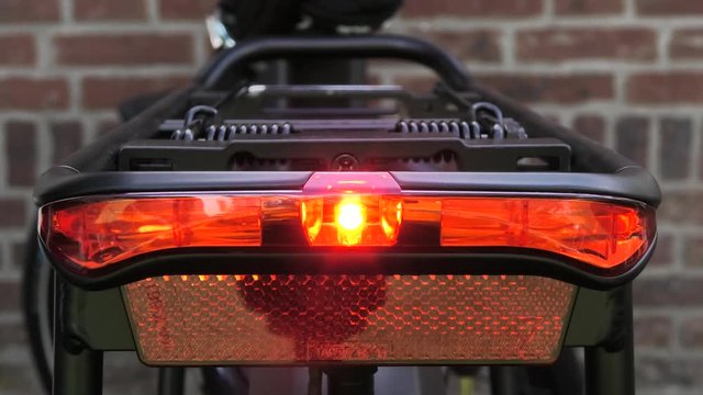 e-Bike tail light lighting up
