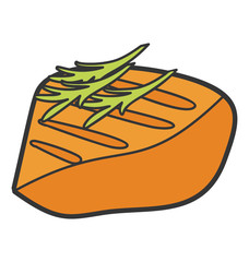 Doodle vector of steak icon