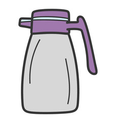 Jug icon in doodle design.