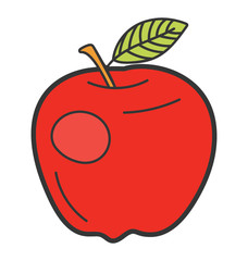 Doodle vector of apple icon