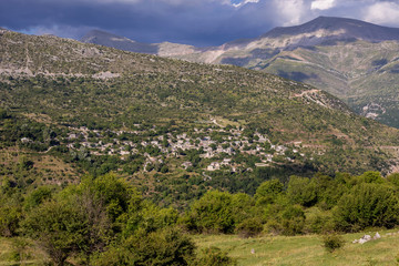 Fototapeta na wymiar Traditional greek village Kalarites (Epirus, Greece).