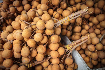 Bunch of longan at market' fruit.