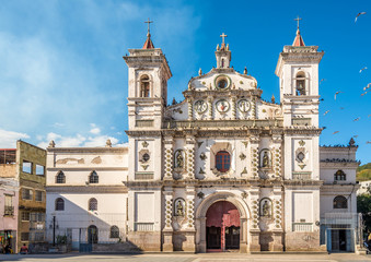 View at the Los Dolores Church in Tegucigalpa - Honduras - obrazy, fototapety, plakaty