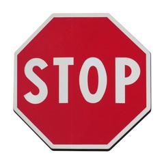 stop sign isolated over white