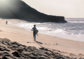 Surfer at Bells Beach, Torquay, Australia