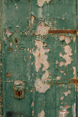 Old door with different paint, use as natural background