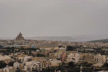 Fototapeta premium View to the Rotunda St. John Baptist from Cittadella in Victoria, Malta
