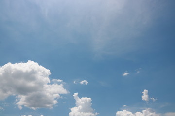 Obraz premium Blue sky with white clouds. - Imag