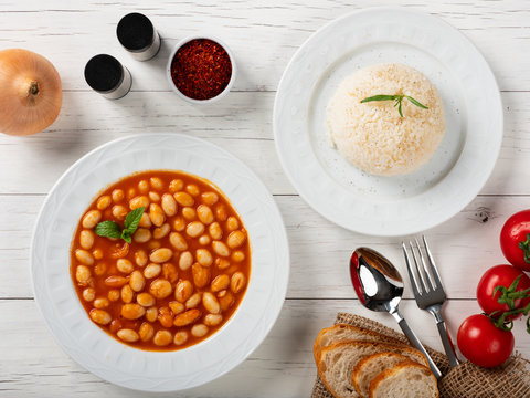 Turkish Dry Beans and Rice