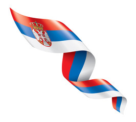 Serbia flag, vector illustration on a white background