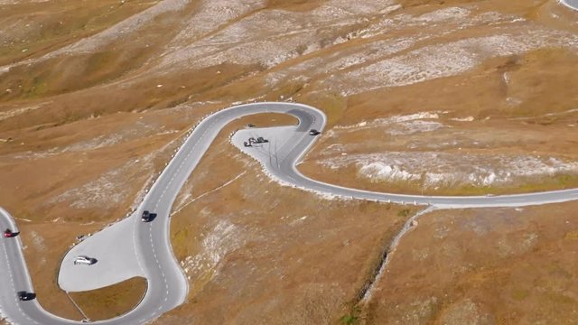 Hyper lapse of Fuscher Torl pass on Grossglockner scenic High Alpine Road, Austria