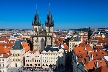 Naklejka na ściany i meble Czech Republic, Skyline of Prague