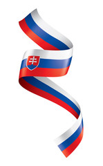Slovakia flag, vector illustration on a white background