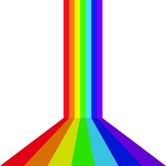 Rainbow background vector illustration in flat design.
