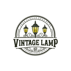 Vintage Lamp logo design