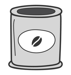 Coffee Barrel icon in doodle design.