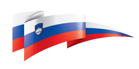 Slovenia flag, vector illustration on a white background