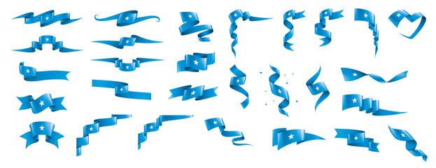 Somalia flag, vector illustration on a white background