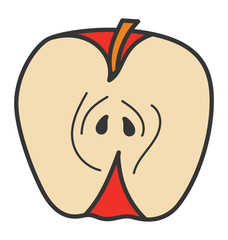 Doodle vector of apple icon