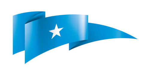 Somalia flag, vector illustration on a white background