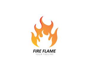 Fire flame Logo Template vector icon Oil, gas and energy logo 