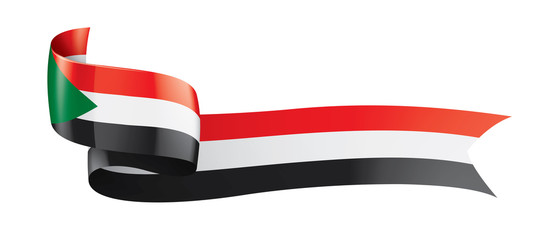 Sudan flag, vector illustration on a white background
