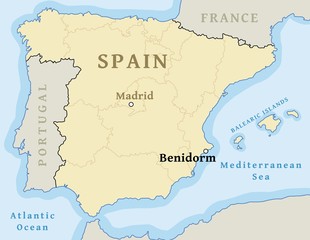 Benidorm map location