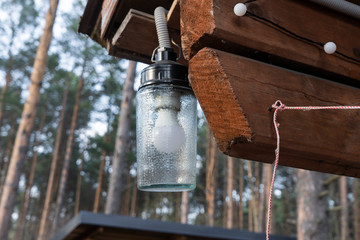 street light on the house
