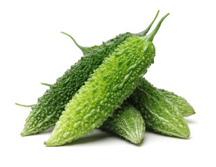 Bitter melon on white background