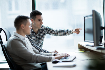 Picture of business people working together in office