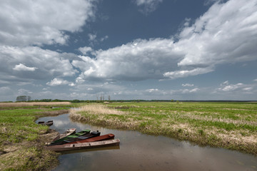 Biabrza National Park Poland. Biebrza floodplains near Goniadz in spring.