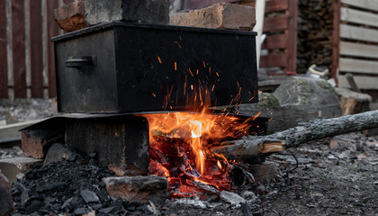 Barbecue in nature