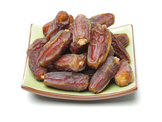 Dates on white background