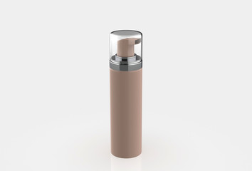 Realistic Cosmetic bottle can sprayer container. Dispenser for cream, soups, foams and other cosmetics With lid. 3d illustration