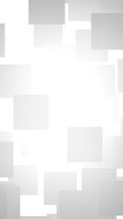 White abstract background. Misty backdrop with grey squares. 3D illustration