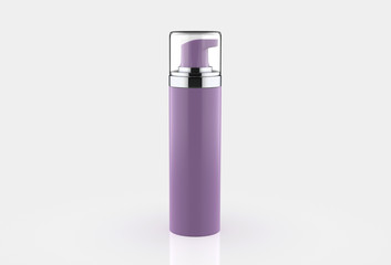 Realistic Cosmetic bottle can sprayer container. Dispenser for cream, soups, foams and other cosmetics With lid. 3d illustration