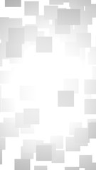 White abstract background. Misty backdrop with grey squares. 3D illustration