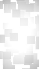 White abstract background. Misty backdrop with grey squares. 3D illustration