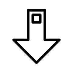 Fototapeta premium Down Direction Arrow Icon For Your Project