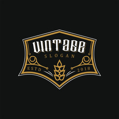 Wheat vintage logo design