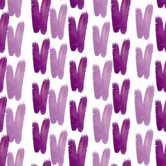 Watercolor brush strokes seamless pattern. Hand drawn abstract background