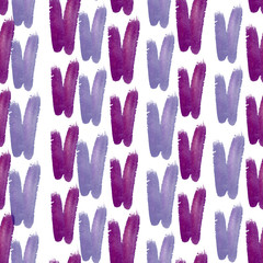 Watercolor brush strokes seamless pattern. Hand drawn abstract background